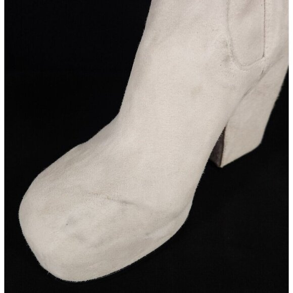 Random Identities Suede Boots Size 41 US 11 Womens White - Picture 7 of 13